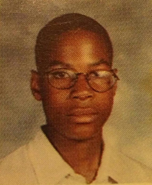 Quincy Freeman, junior high yearbook photo, circa 1997.